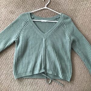 Teal knit sweater